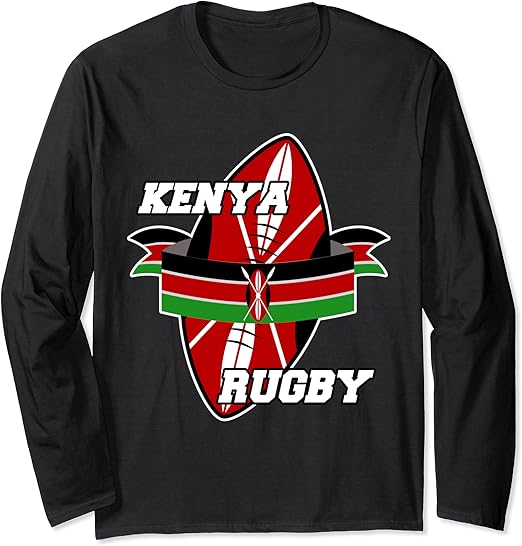 Kenya Flag Rugby Player Sports Men Women Gift Kenyan Long
